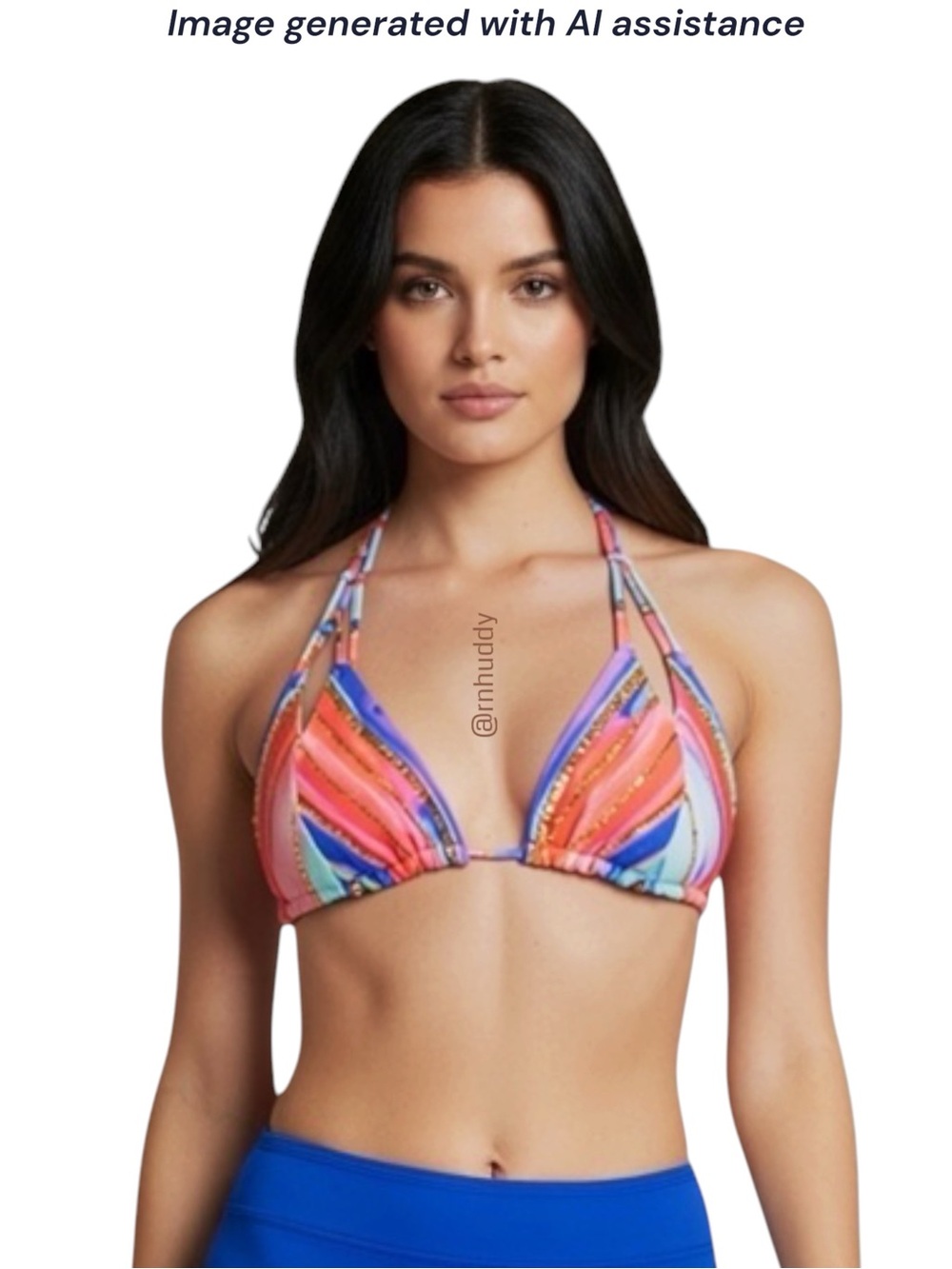 Luli Fama M reversible Zig Zag Knotted Cut Out Triangle Top